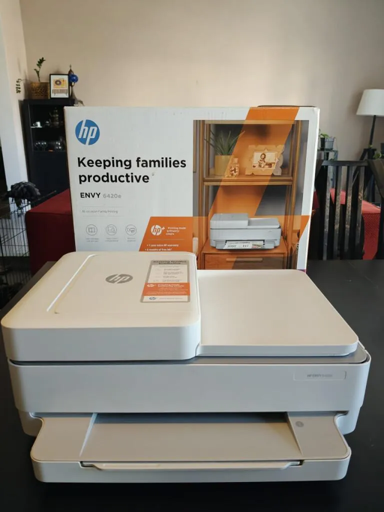 HP Envy 6420e Printer/Scanner/Copier – WiFi, Box & Papers, Works Perfectly €70